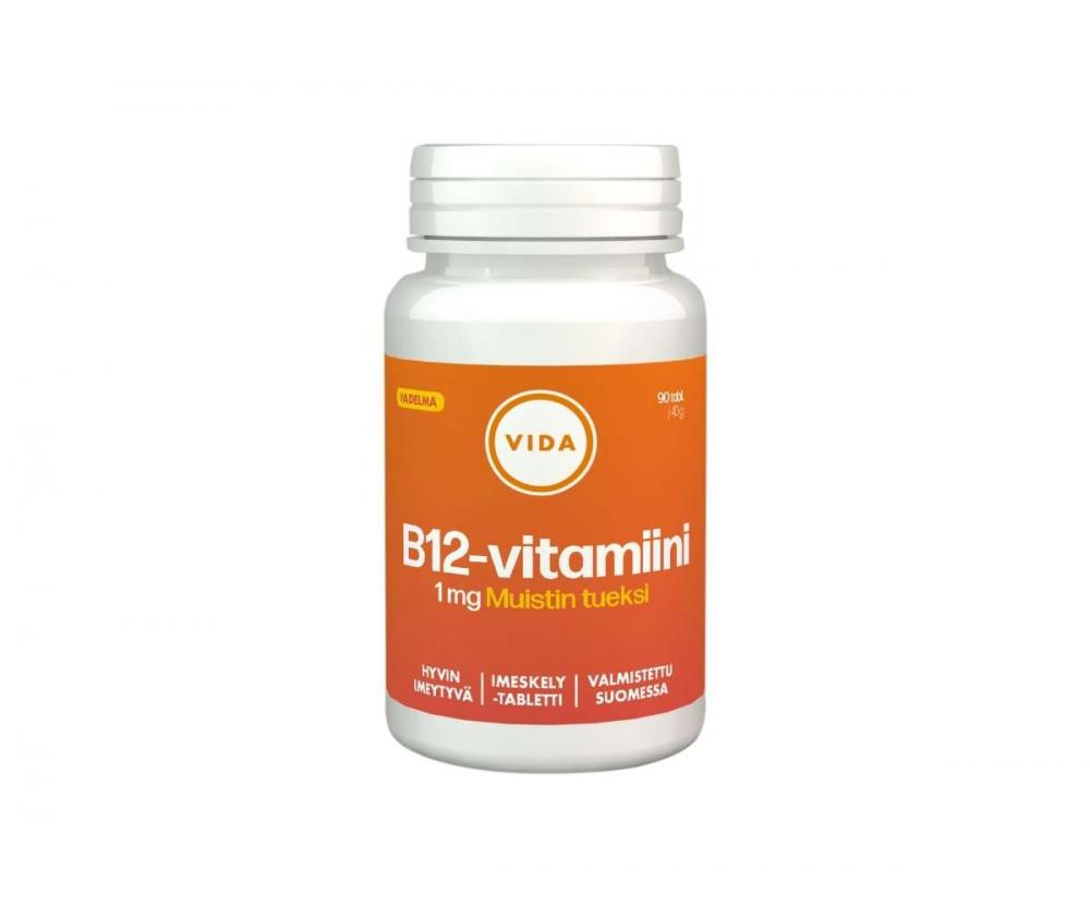 Vida B12-vitamiini 1 mg, 90 imeskelytabl.