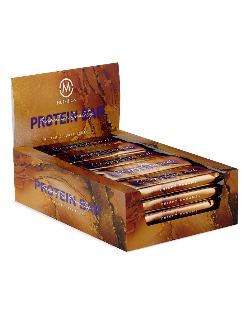 12 kpl M-Nutrition Protein Bar proteiinipatukka, 55 g, Crispy Caramel