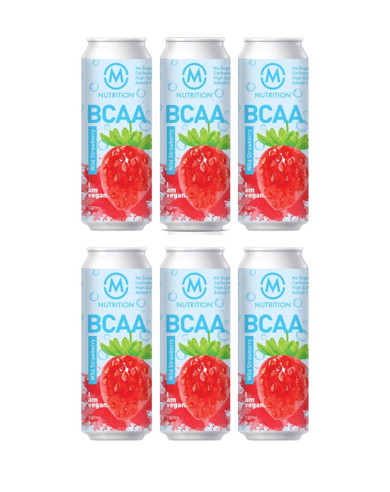 M-Nutrition BCAA, Wild Strawberry 6-pack