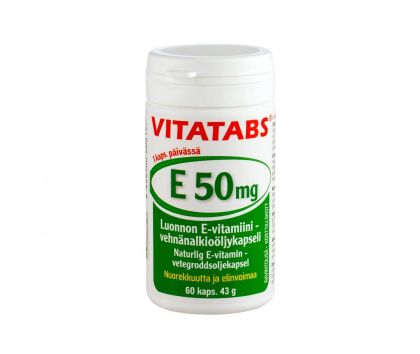 Vitatabs E 50 mg, 60 kaps.