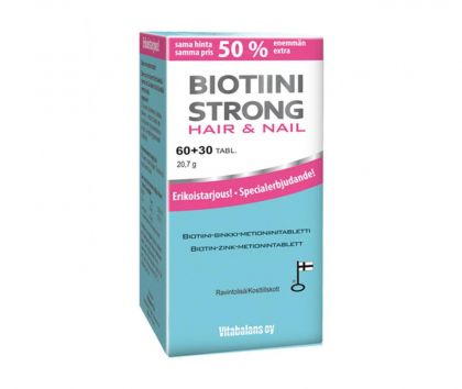 Biotin Strong Hair & Nail, 60 + 30 tabl.
