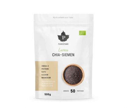 Puhdistamo Luomu Chia-Siemen, 500 g