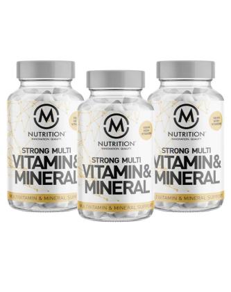 Big Buy: 3 kpl M-Nutrition Strong Multivitamin & Mineral, 120 kaps.