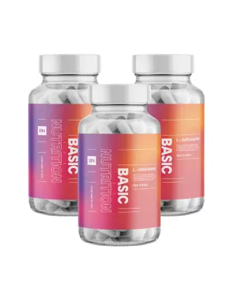 Big Buy: 3 kpl Basic Nutrition L-Arginiini (450 kaps.)