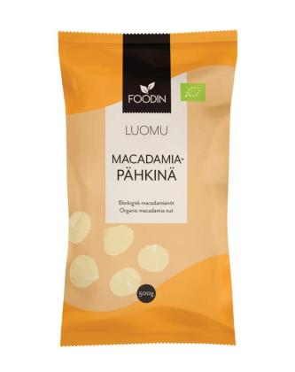 FOODIN Luomu Macadamiapähkinät 500 g