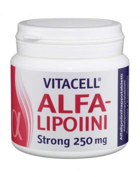 Vitacell Alfalipoiini Strong, 250 mg, 120 tabl.