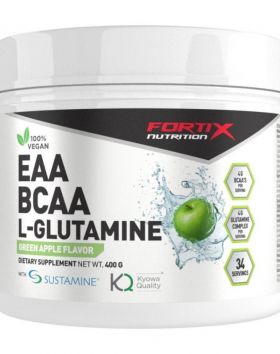Fortix EAA BCAA L-Glutamine, 400 g, Green Apple