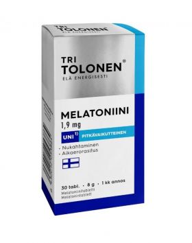 Tri Tolonen Melatoniini 1,9 mg, 30 tabl.