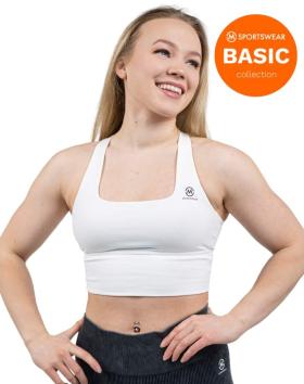 M-Sportswear Basic Longline Sports Bra, White