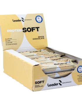 24 kpl Leader Performance Protein Soft Bar, White Chocolate (6/2023)