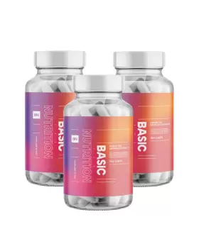 Big Buy: 3 kpl Basic Nutrition Kreatiinimonohydraatti (450 kaps.)